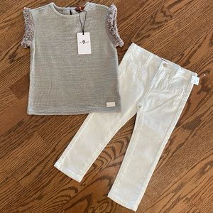 NWT 7 For All Mankind 2T Girl Outfit